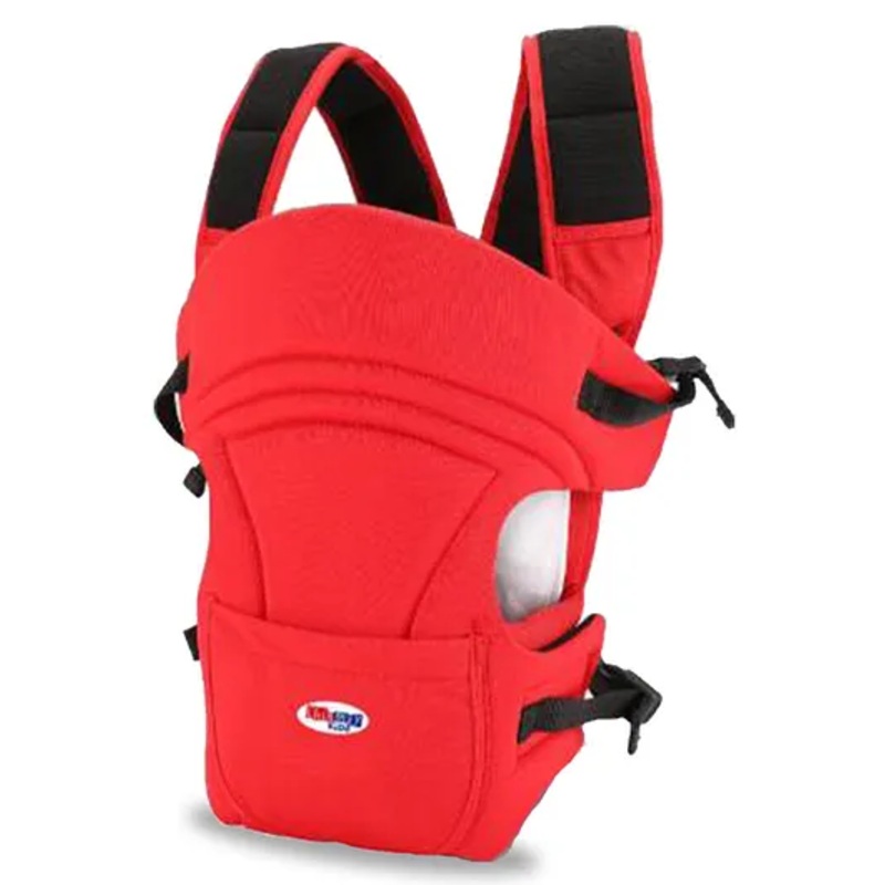 Chinmay Kids 3 in 1 Premium Baby Carrier Bag With Adjustable Strap & Head Support Line Red Black