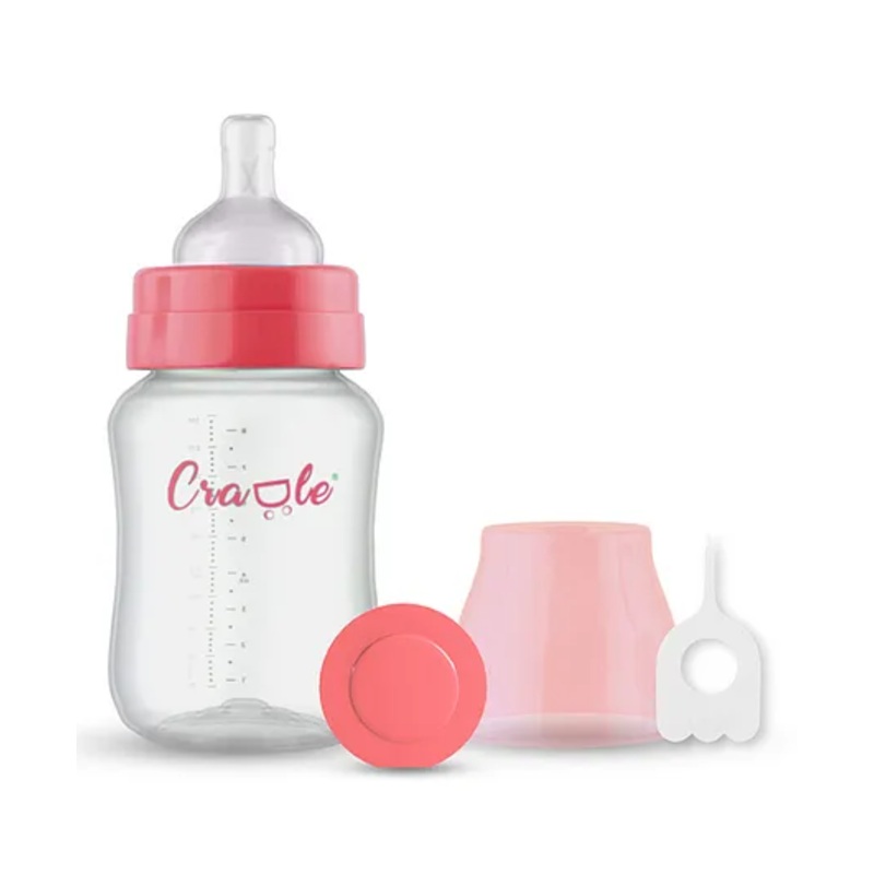 Cradle Mighty Series Baby Feeding Bottle – 250ml – Peach