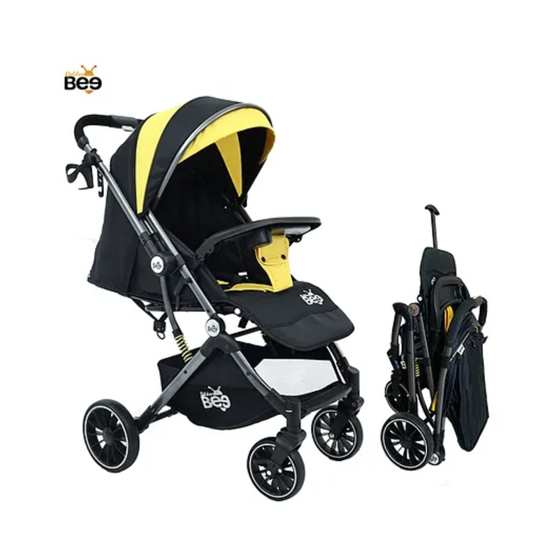 Golden Bee Choco Joy Stroller with Detachable Food Tray and Reversible Handlebar (Golden Black)