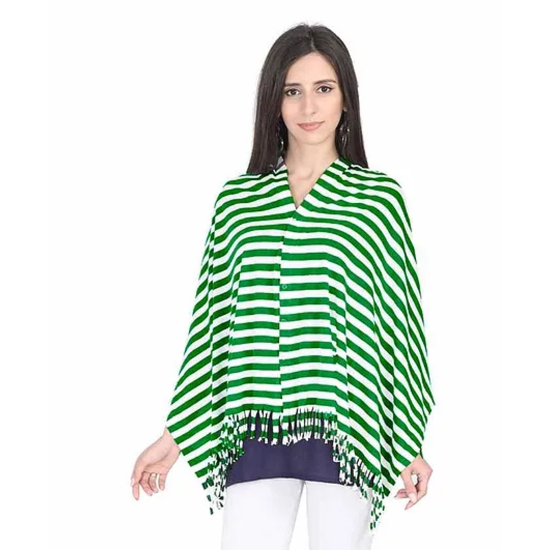 Lulamom Breathable Breast Feeding Multi Purpose Nursing Scarf Striped Pattern – Green