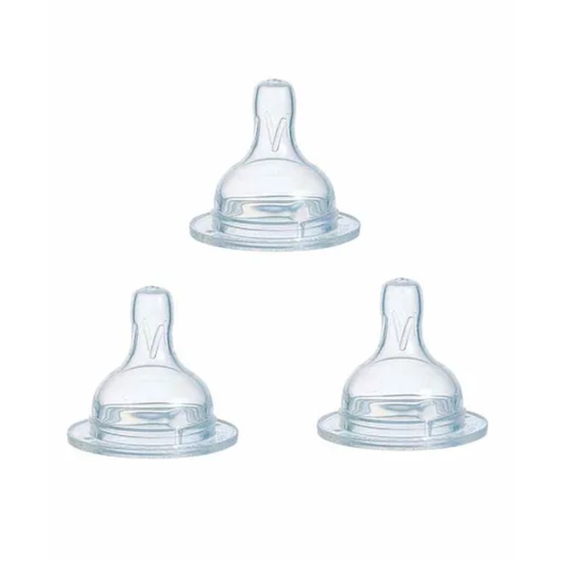 Naughty Kidz Natural Wide Neck Nipples Pack of 3 – White