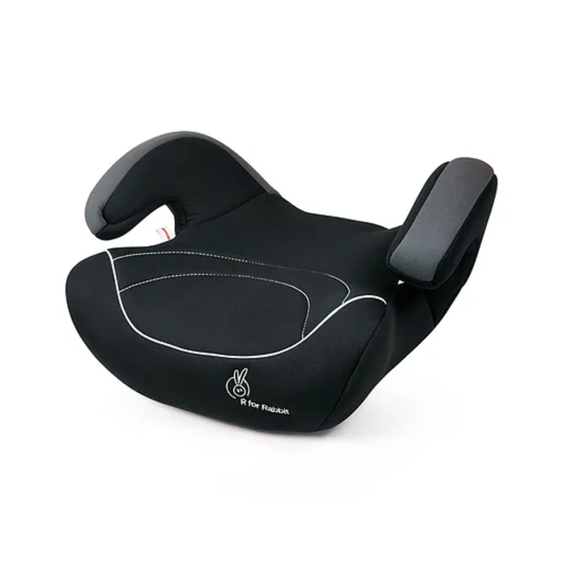 R For Rabbit Little Jack Elite Booster Car Seat for Kids, Extra Comfortable Height Booster Seat for Age 3 to 12 Years Child (Black Grey)