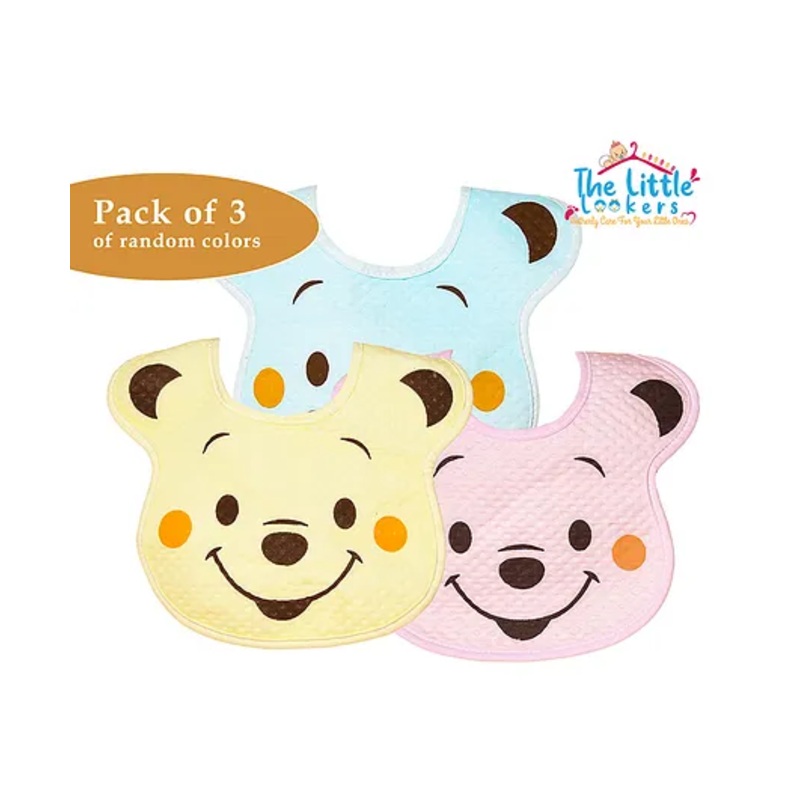 The Little Lookers Baby Animal Shaped Bandana Bib Pack of 3 – Multicolour