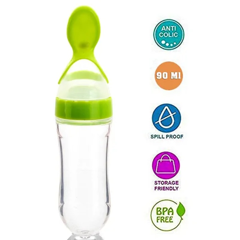 The Little Lookers Squeezy Silicone Food Feeder Green – 90 ml