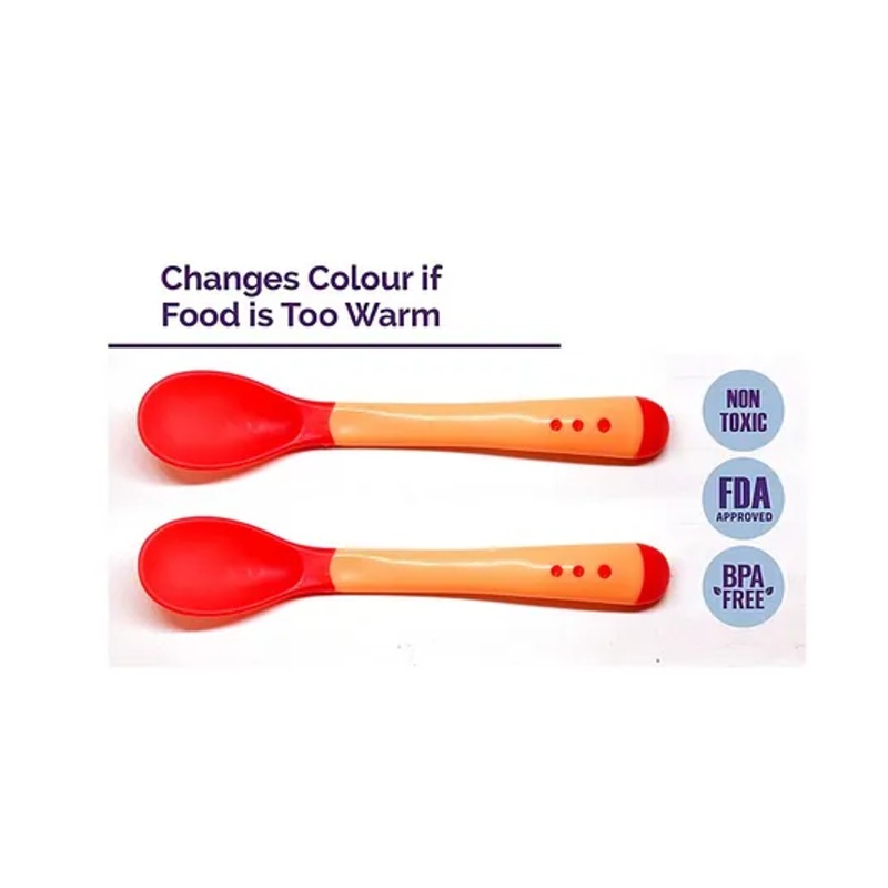 The Little Lookers Temperature Sensing Spoon Pack of 2 – Red