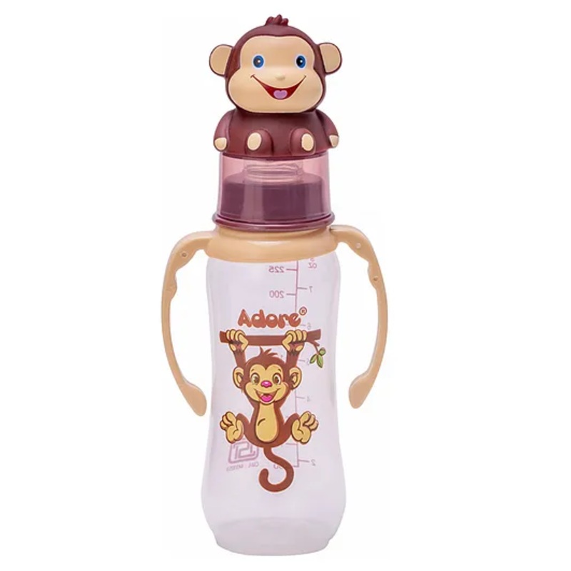 Woah! The Character Hood Feeding Bottle- BIS Approved- Baby Safe- Anti-colic Teat -250ml – Monkey