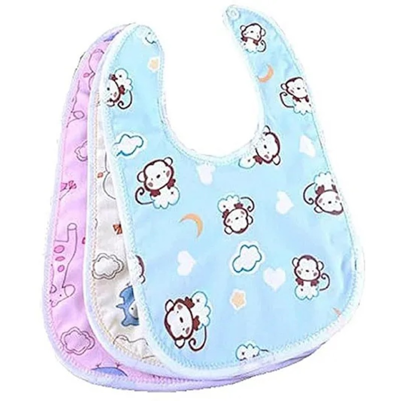 BabyGo Waterproof Baby Apron with Bib Multicolor Pack Of 3