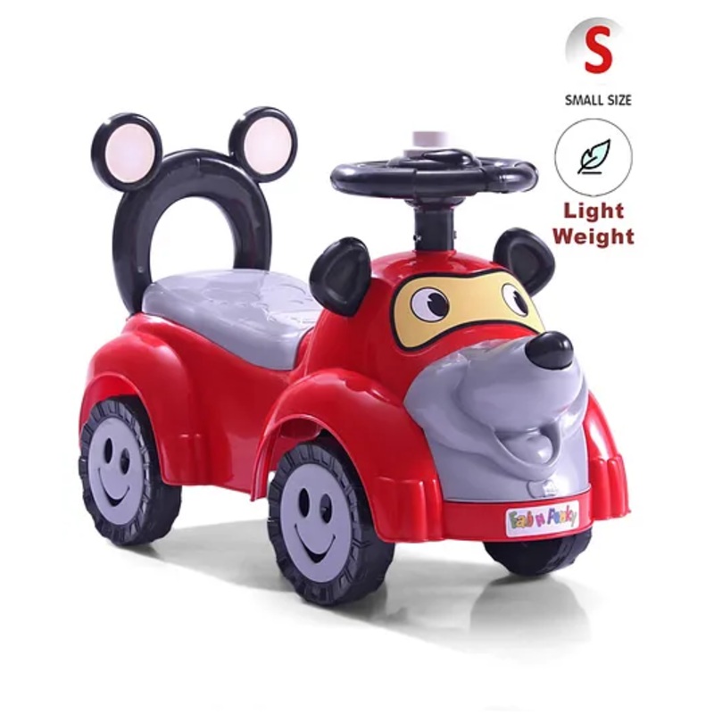 Manual Push Ride On Of Puppy Face – Red