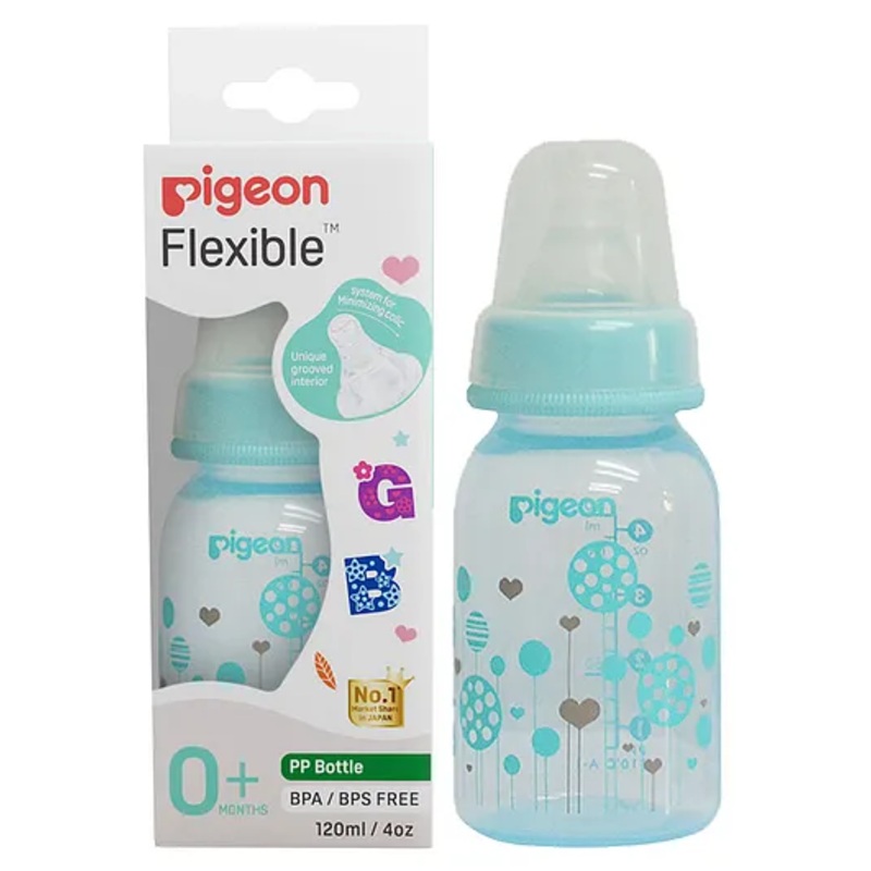 Pigeon Feeding Bottle Abstract Print Blue – 120 ml