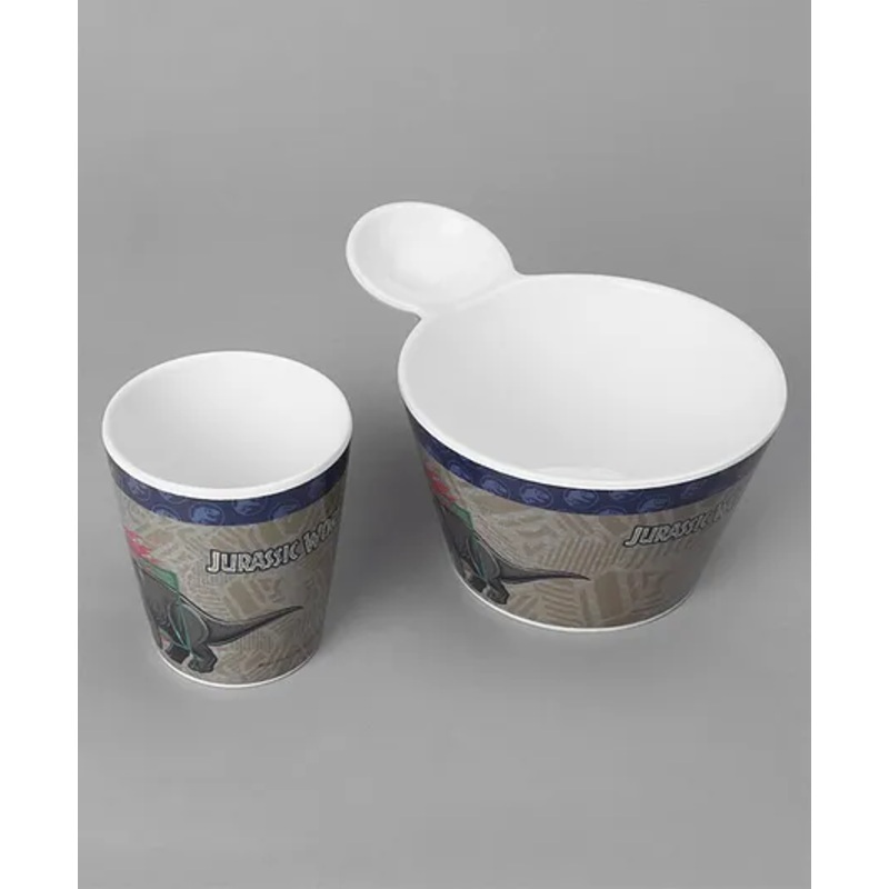 Servewell Fries Dip Bowl and Glass Set Jurassic World Theme – Grey
