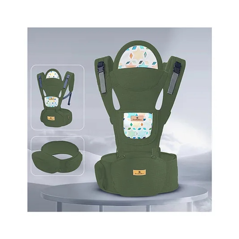StarAndDaisy Baby Carrier for 0 to 3 Year Baby with 9-in-1 Adjustable, Baby Carrier Sling with Hip Seat,Large Storage, Dark Green