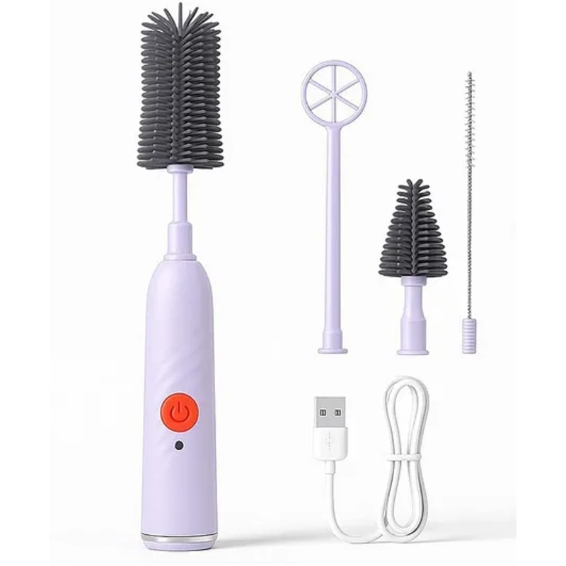 the Little Lookers Electric Baby Bottle Brush Cleaner 360 Rotating, Rechargeable, Water-resistant & Portable  (Purple)