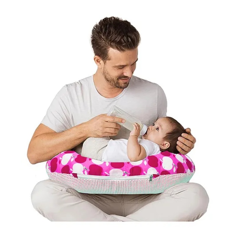 VParents Feeding Pillow Apple Print – Pink