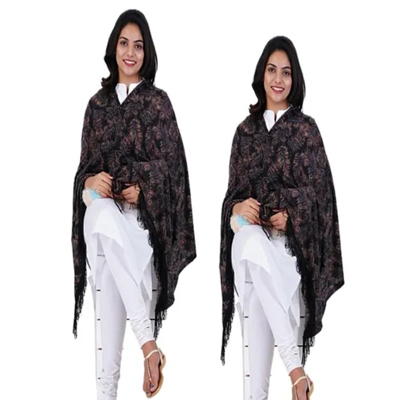 AGUILA Multi Purpose Printed Feeding Shawl Pack Of 2 – Black