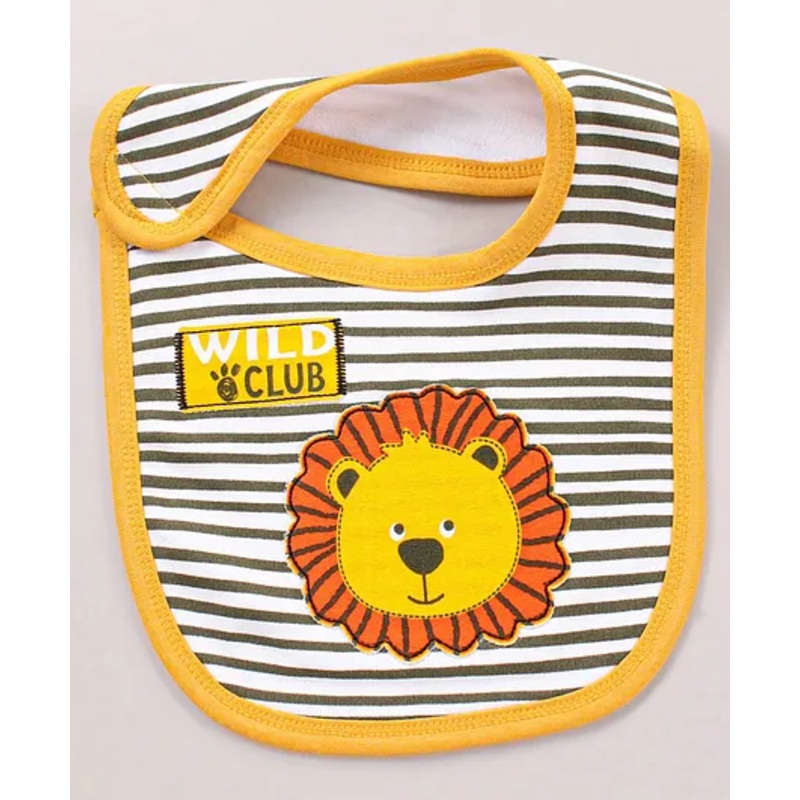 Babyhug Bib Lion Print – Yellow