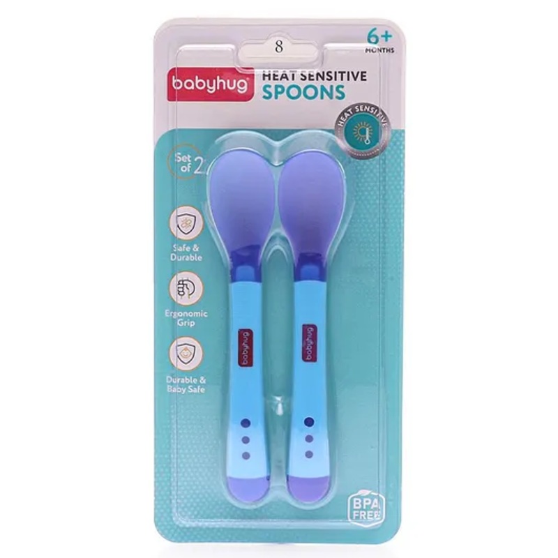 Babyhug Heat Sensitive Spoon Pack of 2- Blue