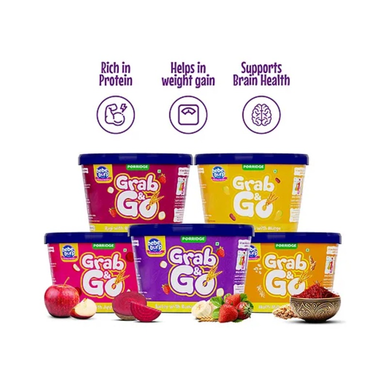 Bebe Burp Travel pack Grab & Go (Pack of 5) 30 g each