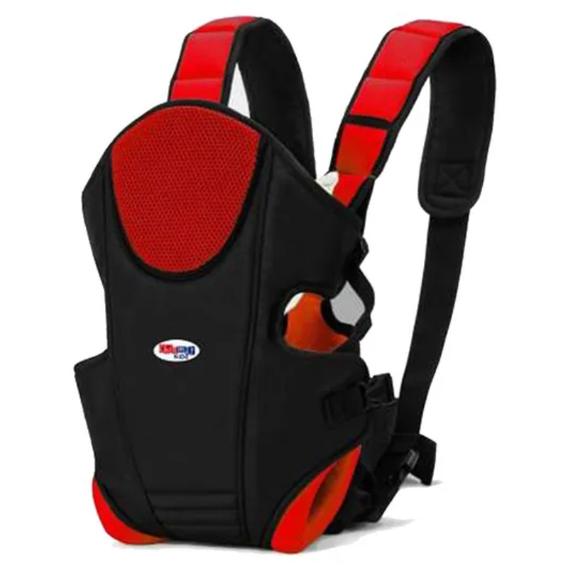 Chinmay Kids 3 in 1 Premium Baby Carrier Bag With Adjustable Strap & Head Support – Black Red