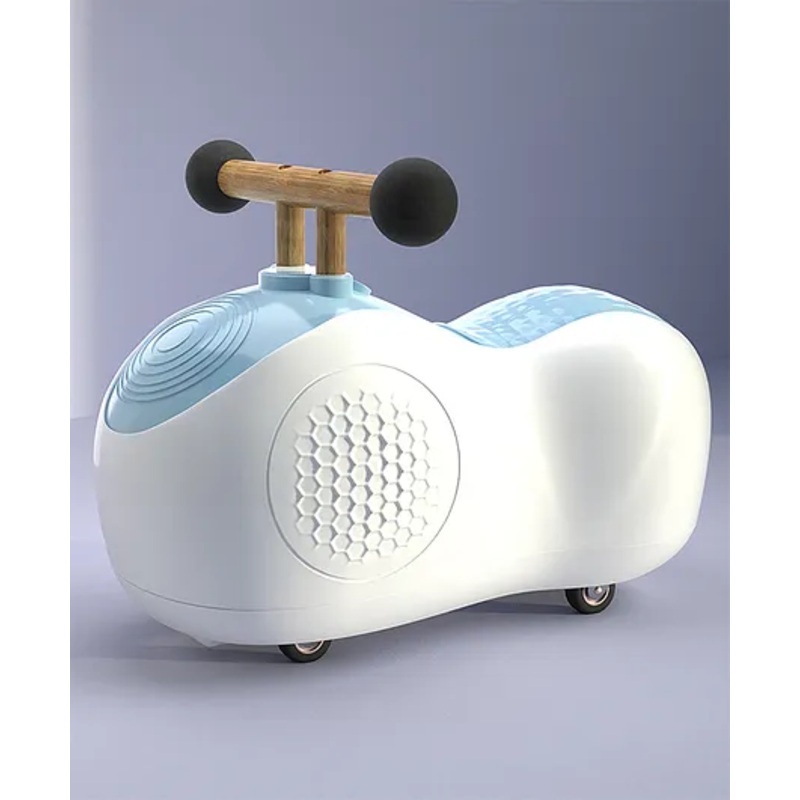 Lifelong Cuppy Caterpillar Ride-On for Kids 1-4 Years | Fun Musical Ride with Lights | Safe & Durable Push Ride On Toy | Indoor & Outdoor Play Vehicle | Engaging & Comfortable – Light Blue