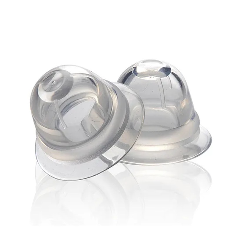 LuvLap Soft Silicone Inverted Nipple puller for breastfeeding, BPA Free, Non Toxic (White)