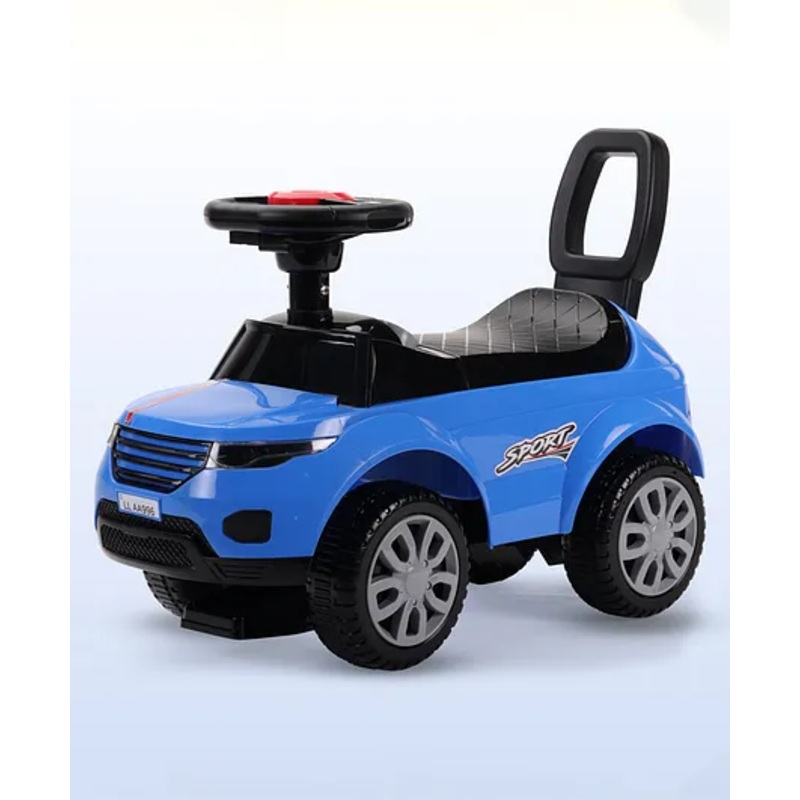 LuvLap Starlight Ride-On Car for Kids with Music & Horn Steering, Push Car with Backrest, Safety Guard, Under-Seat Storage, Big Wheels, for 1 to 3 Years Up to 25kg  Blue