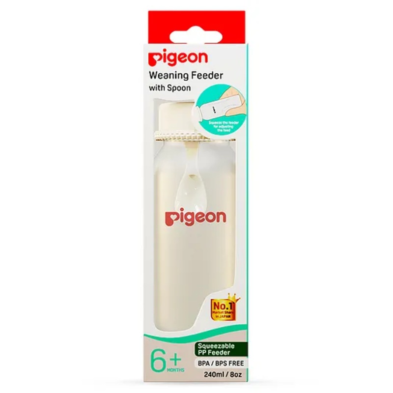 Pigeon Food Feeding Bottle With Spoon – 240 ml