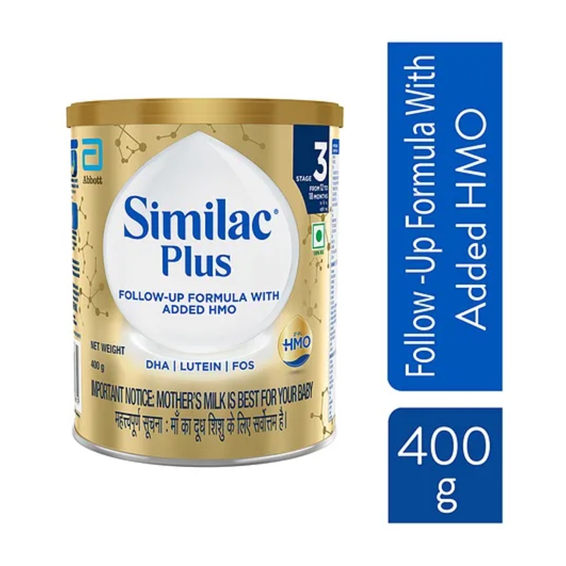 Similac Plus Stage 3 Follow-Up Formula – Immunity & Brain Development Support, 12-24 Months, 400g Tin