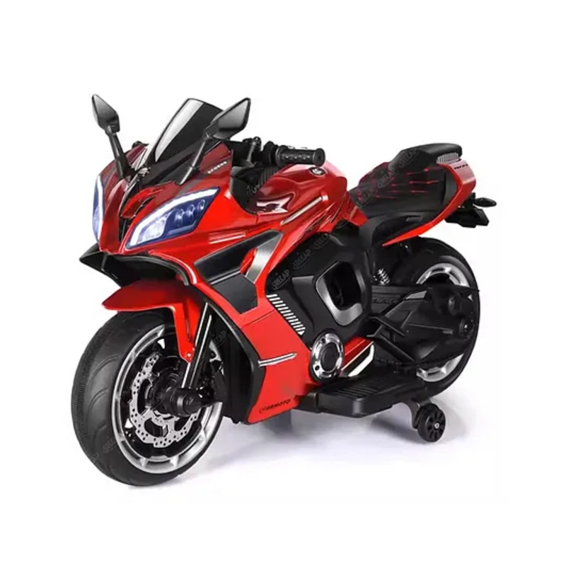 SRECAP Rechargeable Battery Operated Sports 2 Seater Bike for Kids, Ride on Toy Bike 1 to 8 Year Kids (Red)