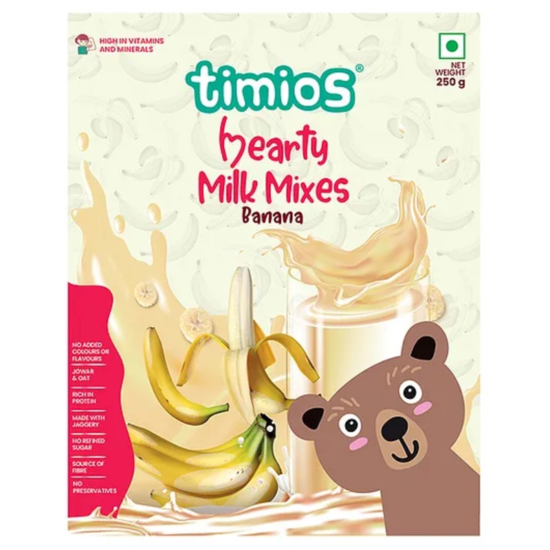 timios High Protein Banana Swirl Milk Mix – 250 g