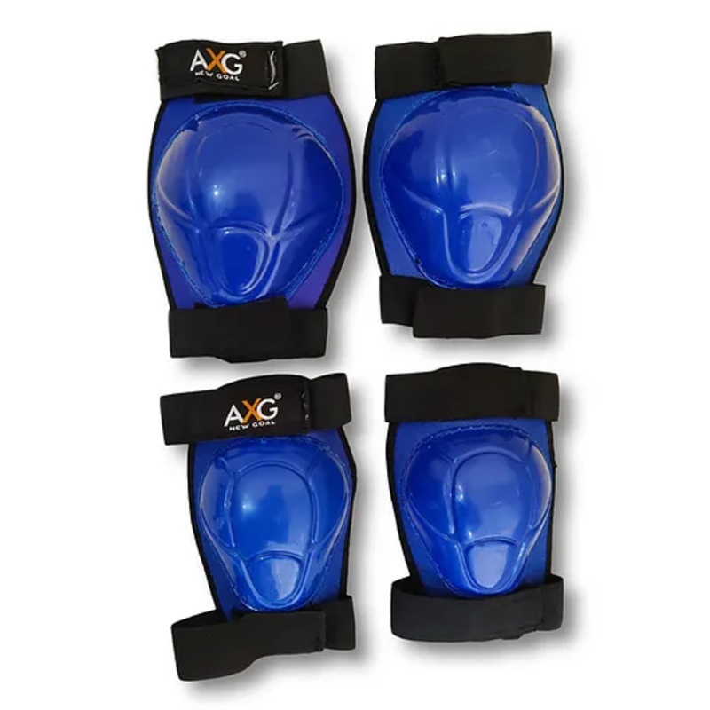 Axg New Goal Quintessential and Unique Mould Knee Guard Elbow Guard for Cycling Skating Guard Combo  – Blue