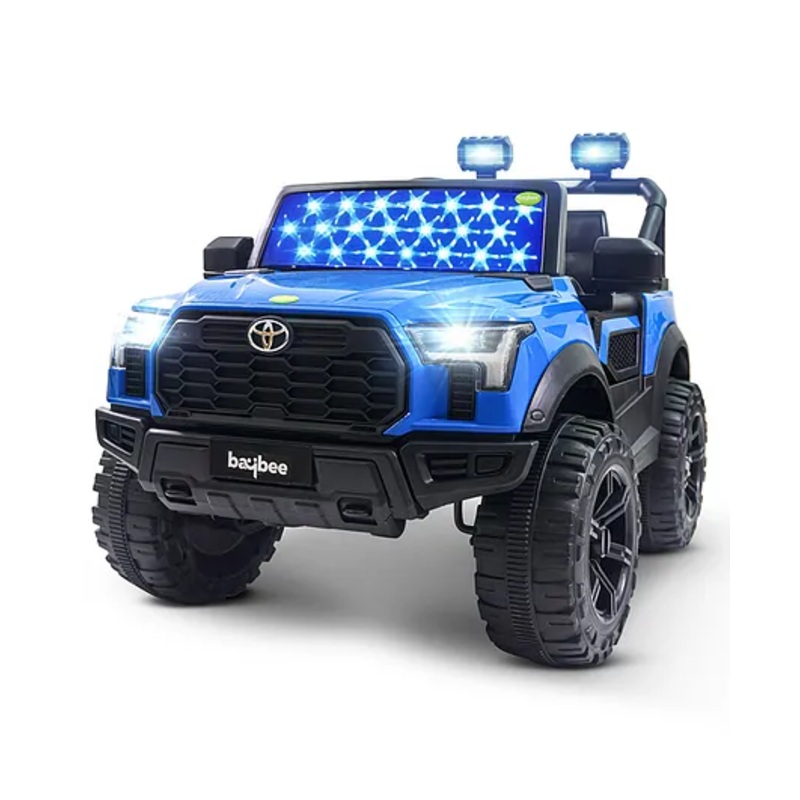 Baybee Hilex Rechargeable Battery Operated Jeep Ride on Toy Car with Bluetooth Music & Light – Blue