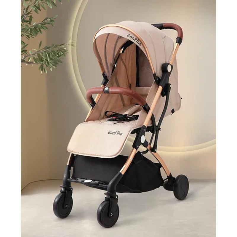 Bonfino Runway Cabin Stroller in Linen Fabric – Beige