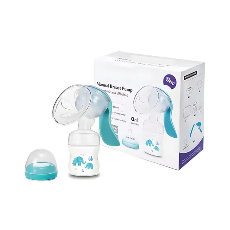 Cozy Vibes Bpa Free Breast Pump and Milk Collector – Innovative Design Portable Manual Breast Pump with Bottle-Pack of 1- Color May Vary