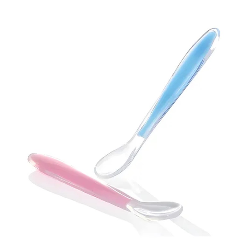 COZY VIBES safe and non-toxic baby full silicone spoon baby silicone feeding tableware spoon  – PACK OF 1 – COLOR MAY VARY