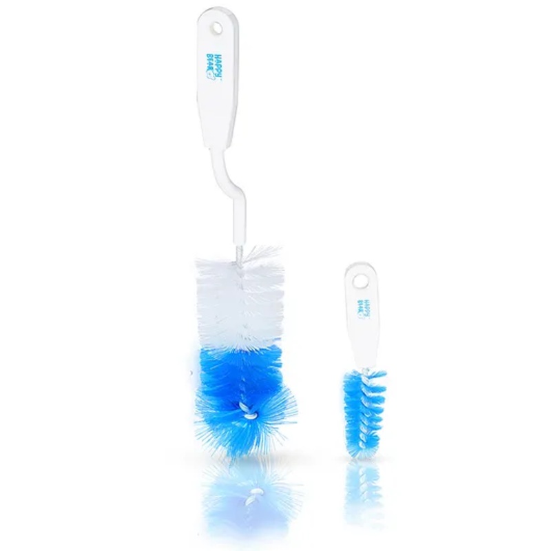 Happy Bear Cleaning Brush | Bottle and Nipple Cleaning Brush | Rotating Handle | Baby Feeding Bottle Cleaning Brush | Baby Bottle Cleaning Brush (Blue)