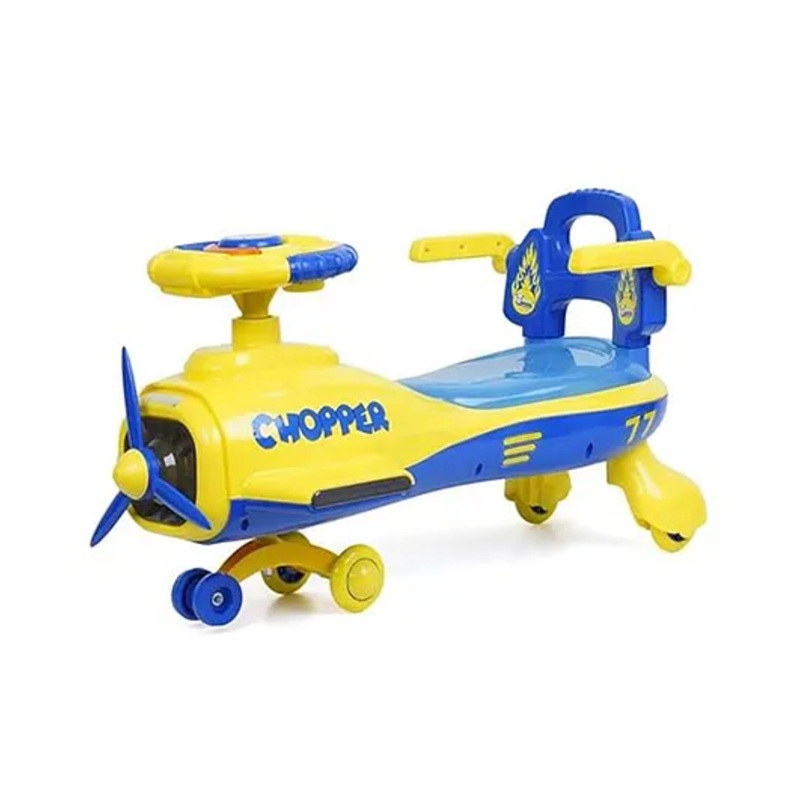 JoyRide Ride-on Chopper CAR Car Non Battery Operated Ride On – Yellow & Blue