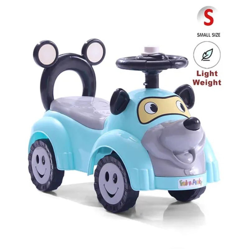 Manual Push Ride On Car Of Puppy Face – Blue