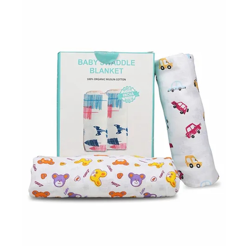 Motherly Muslin Baby Swaddle Wrap Burping Cloth for Newborn Baby, Malmal Baby Swaddle Wrap, Dreamy Wrap Cozy Swaddle, Breathable Soft Receiving Blanket for Newborn Boys & Girls Infant Gift (Pack of 2)