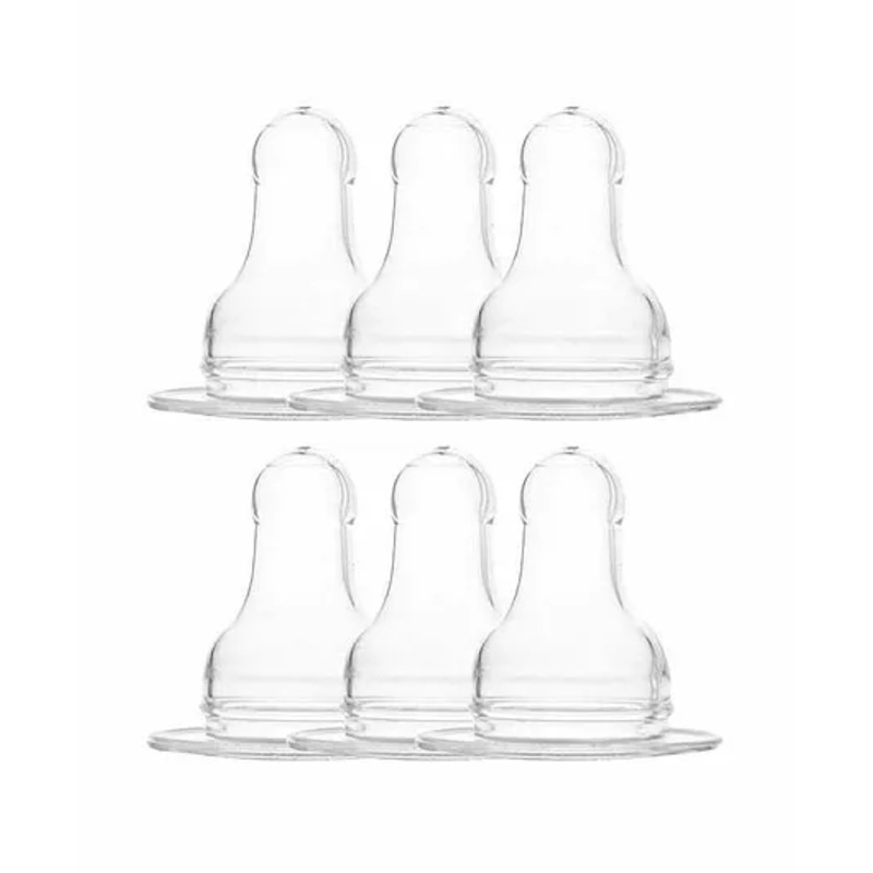 Naughty Kidz Silicone Teat Pack of 6 – White
