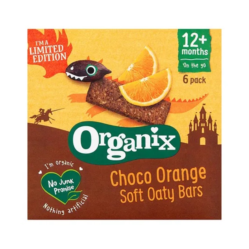 Organix Soft Oaty Bars, Choco Orange (12m+) – 180 g (6×30 g)