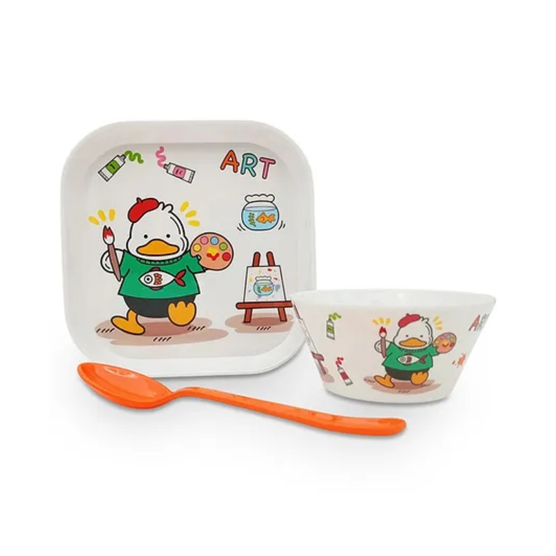 Superware Melamine Kids snack  Set – duck ( Set of 3 )