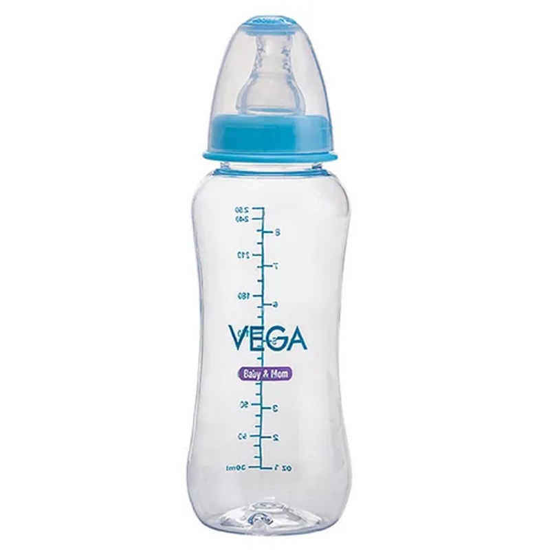 Vega Baby and Mom Tritan Feeding Bottle Regular Neck Blue – 250 ml