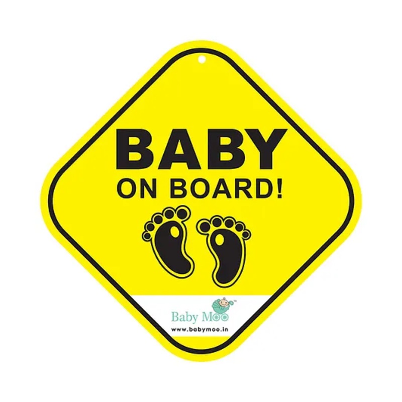 Baby Moo Baby On Board Car Sign – Yellow