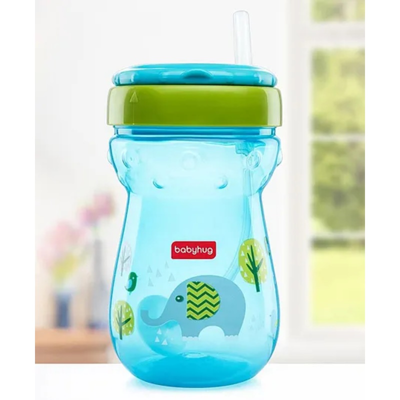 Babyhug Weighted Straw Sipper Blue – 360 ml