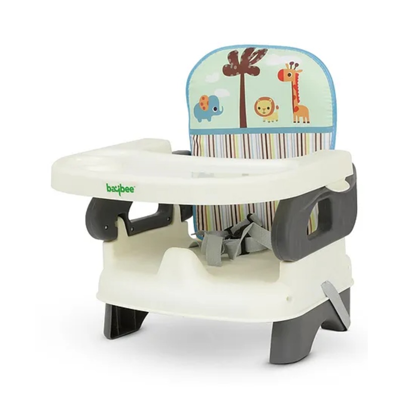 Baybee Booster Seat for Feeding Baby, Baby Food Chair with Removable Dining Tray – Grey