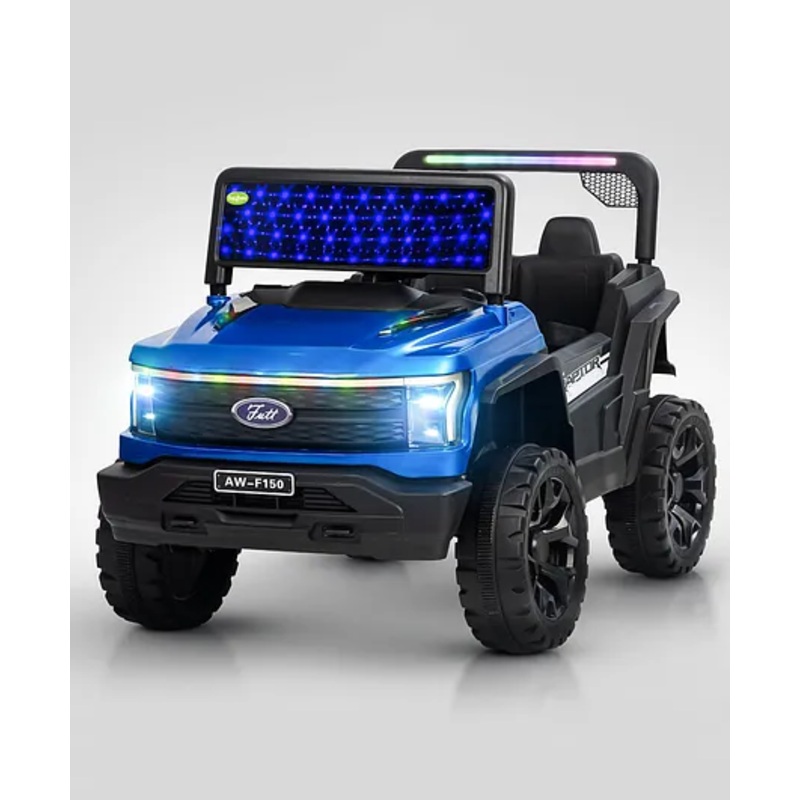 Baybee Eclipse Battery Operated Jeep for Kids | Ride on Toy Kids Car with Steering Function, LED Light & Music | Baby Big Battery Car with USB | Electric Car for Kids (Blue)