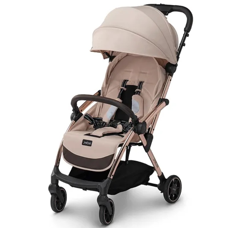 Leclerc Baby Influencer  – Cabin Friendly Stroller- Flat Reclining Seat- One Touch Fold- (Upto 22Kg)-  Sand Chocolate
