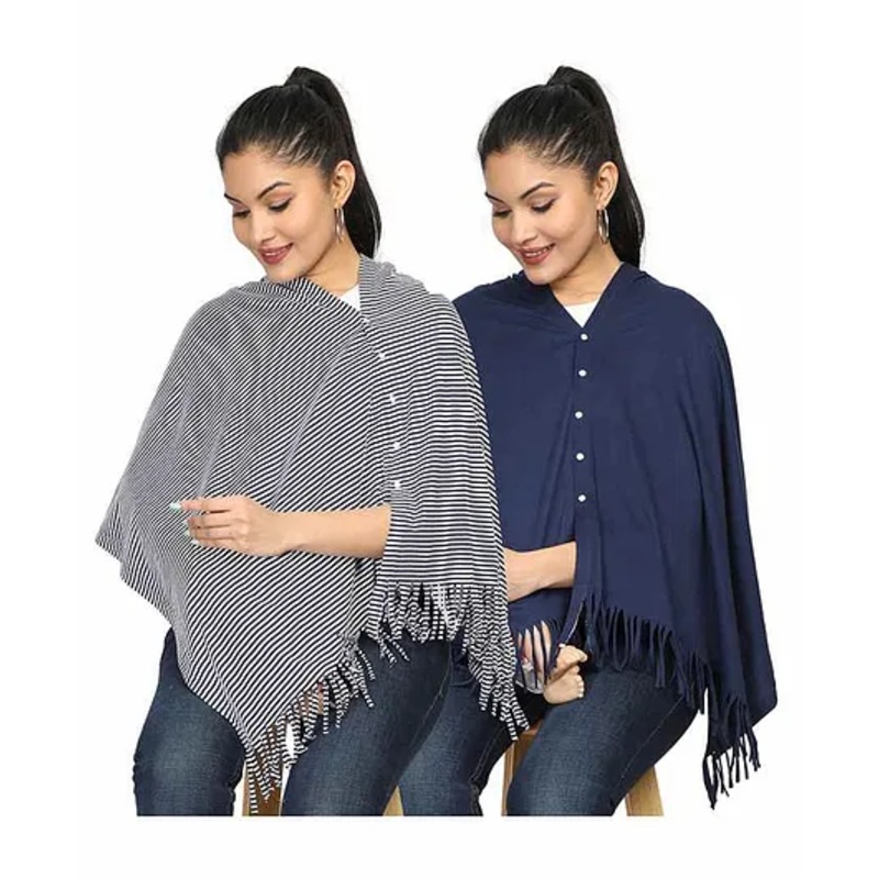 Nene Breast Feeding Multi Purpose Nursing Scarf Pack of 2 – Blue