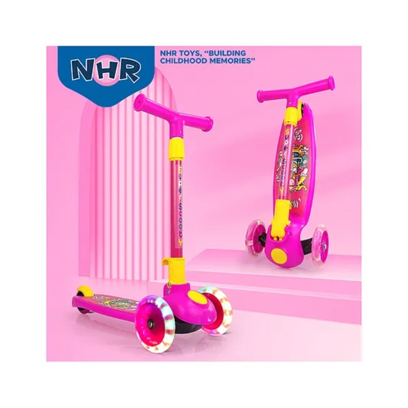 NHR XKG-009 Smart Kick Scooter with 3 Level Adjustable Height & Comes with Foldable Structure-Pink