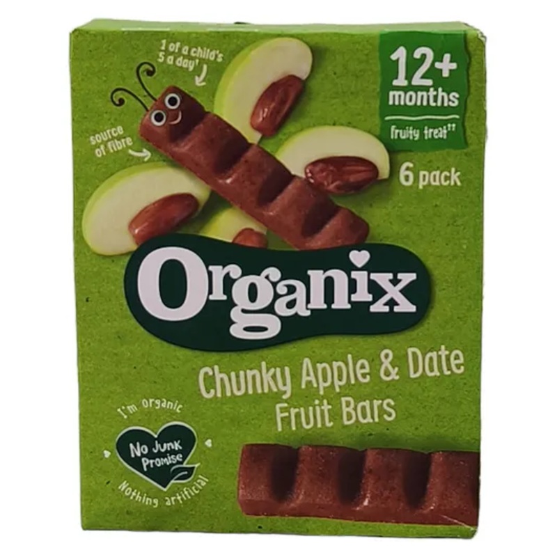 Organix Chunky Apple & Date Fruits Bars (12m+) – 102g